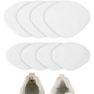 8 PCS Shoe Heel Repair, Self-Adhesive Inside Shoes Hole Patch Kit Microfiber Leather Patchs Shoe Pads Can Cut to Fit for Snea