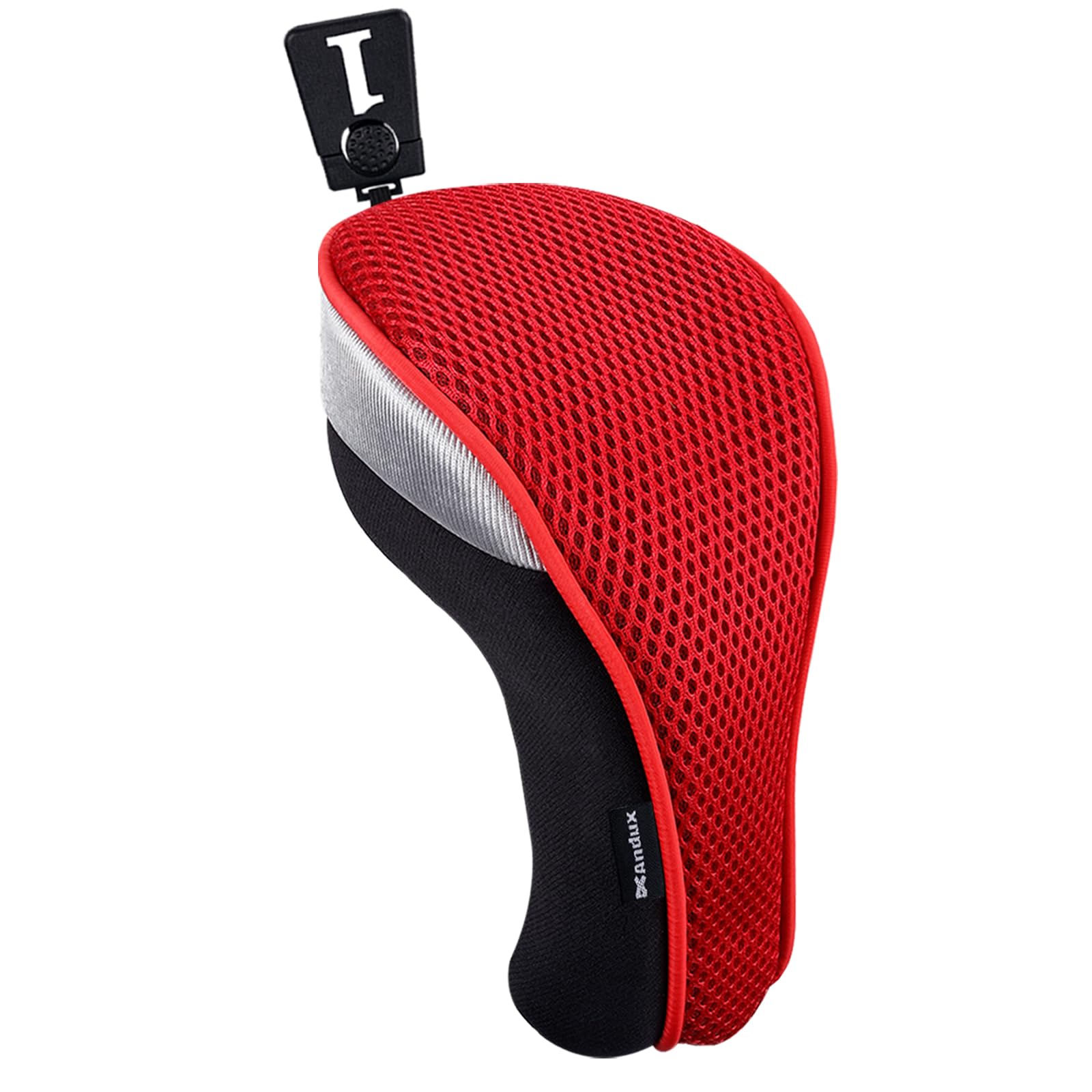 Andux Golf Club Wood Head Covers 460CC Driver Covers Red