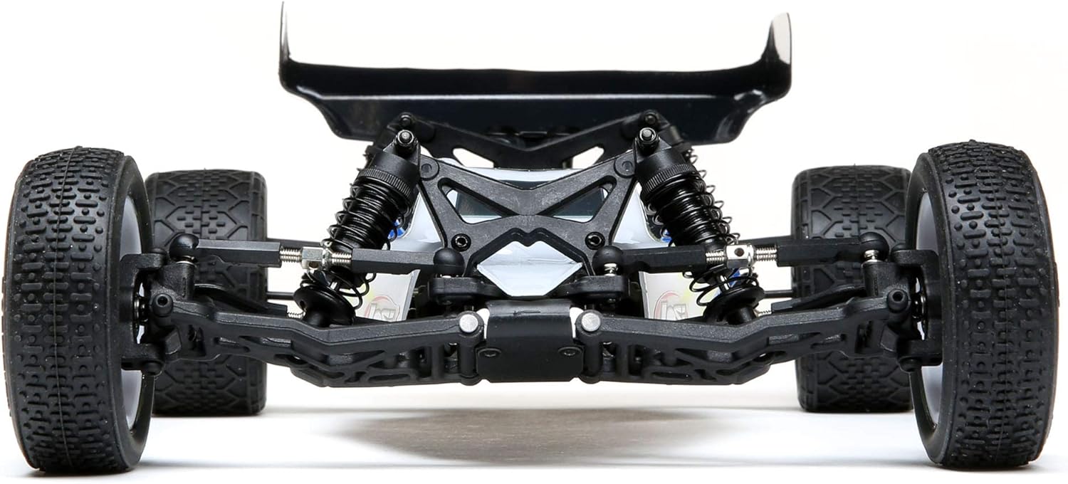 Losi RC Car 1/16 Mini-B Brushed RTR (Ready-to-Run, no Additional Items Needed) 2WD Buggy, Black/White, LOS01016T2: Toys & Games