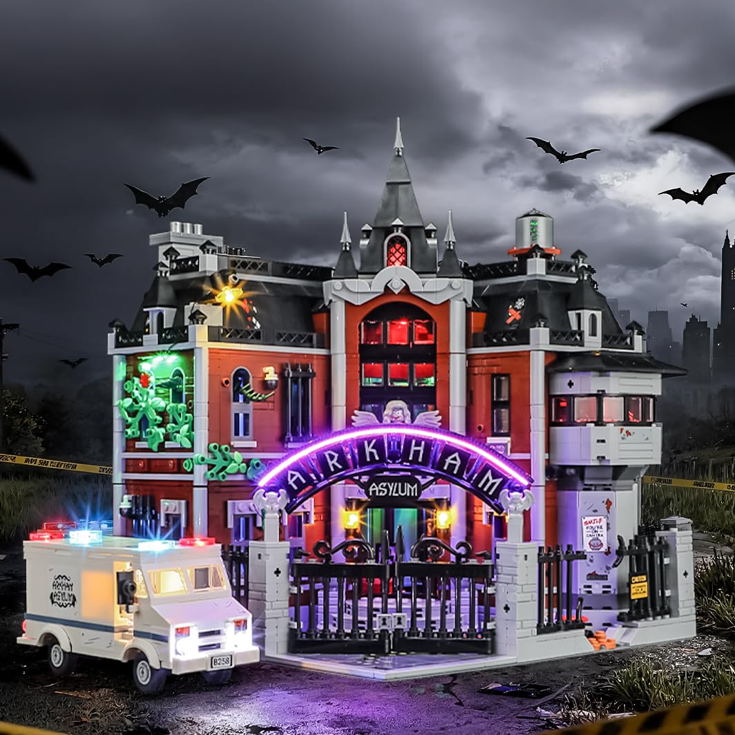 YEABRICKS LED Light for Lego-76300 DC Arkham Asylum Building Blocks Model (Building Set NOT Included)