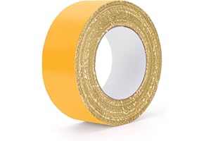 AUXMOTEC Yellow Duct Tape Heavy Duty Waterproof, 40 Yards X 2 Inch, 9 Mils Thickness Strong Adhesive Sticky, No Residue, Easy Tear by Hand for Home Repairs Indoor Outdoor Crafts Packing HVAC and Construction