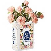 TWINKLEMON Book Vase for Flowers Large Ceramic Book Planter Pot Book-Shaped Decorative Vase Unique Vases Cute Bookshelf Decor Ceramic Vases for Home Decor Pride and Prejudice Gifts