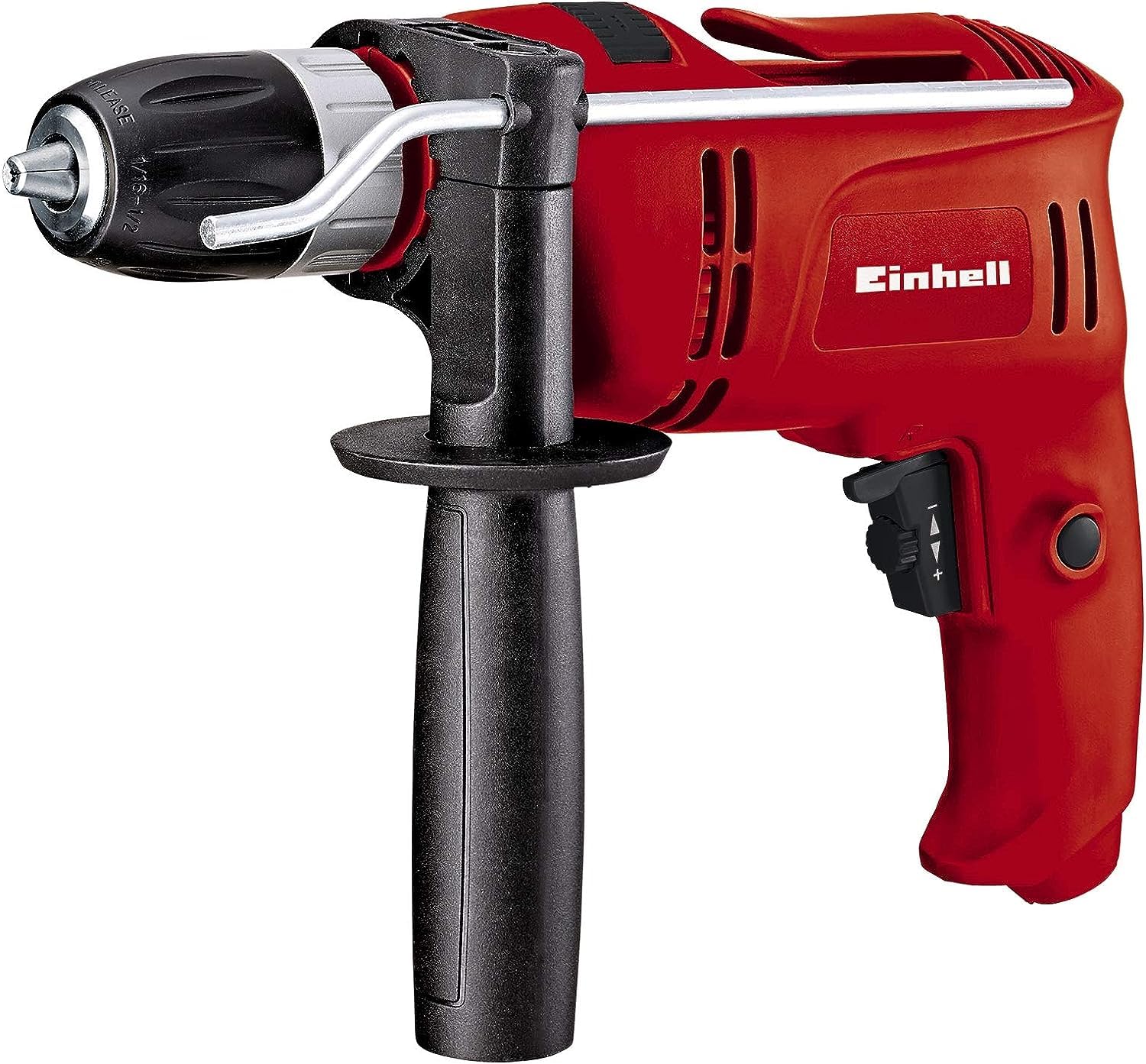 Einhell TC-ID 650 E Corded Impact Drill with Electronic Speed Control, 650 W - Red