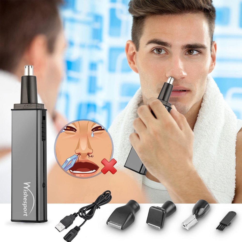 Electric Women Shaver for Women, 4 in 1 Hair Removal,Wishesport Bikini Trimmer Nose Hair Trimmer Eyebrow Trimmer Body Epilator for women Painless Hair Remover Groomer