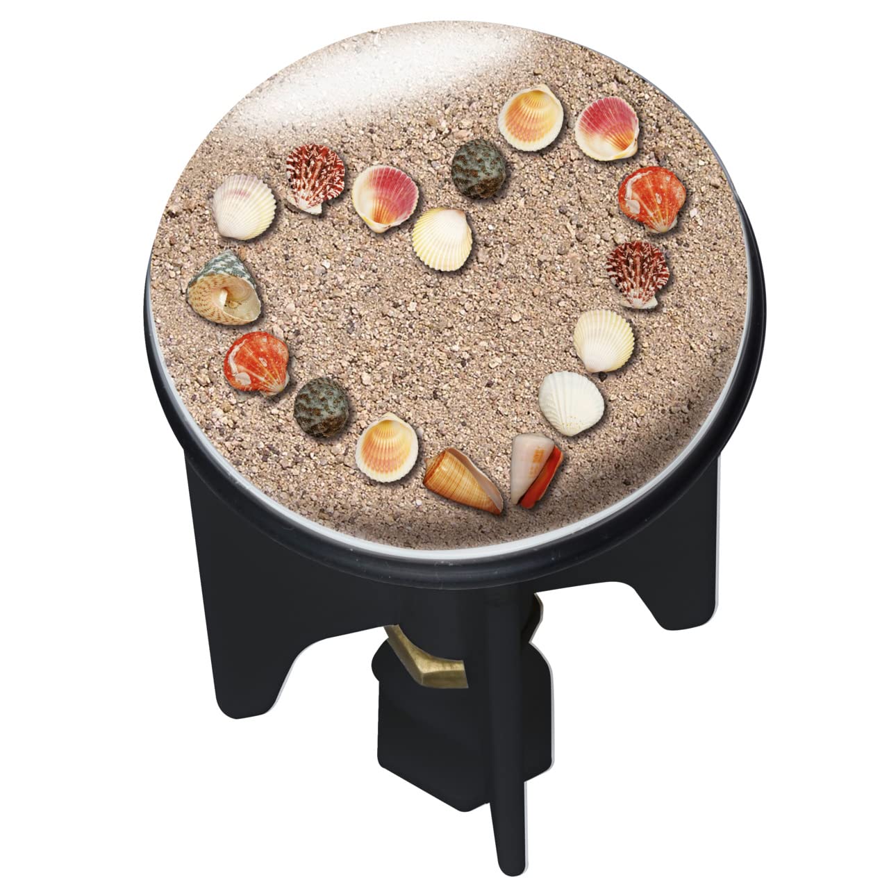 WENKO 20726100 Drain plug Pluggy® Heartbeach - fits all conventional drains, Plastic, 3.9 x 6.5 x 3.9 cm, Multicoloured — image 1