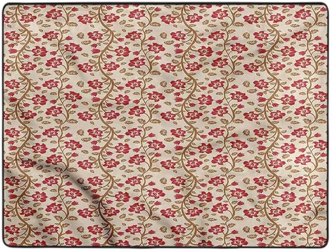 Vintage Carpet Romantic Flowers Design Living Room Carpets for Children