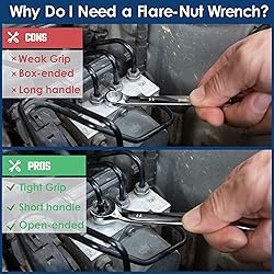 Utoolmart Flare Nut Wrench, 10mm x 12mm Metric