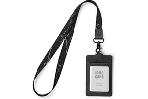 SENLLY ID Badge Holder Gift with Cute Neck Lanyard Strap, 2 Card Slots and 1 Clear ID Window, for Women and Men
