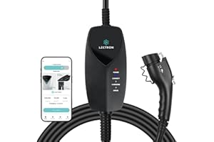 Lectron Level 1 J1772 EV Charger (WiFi) with App Control - 120V, 12 Amp, & 16 ft Cord - Portable Charger for J1772 EVs with NEMA 5-15 Plug - Compatible with All J1772 Evs
