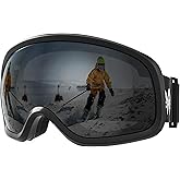 AzureWings Ski Goggles Snowboard Goggles for Men Women Adults Youth,Over Glasses OTG/100% UV Protection/Anti-fog/Wide Vision