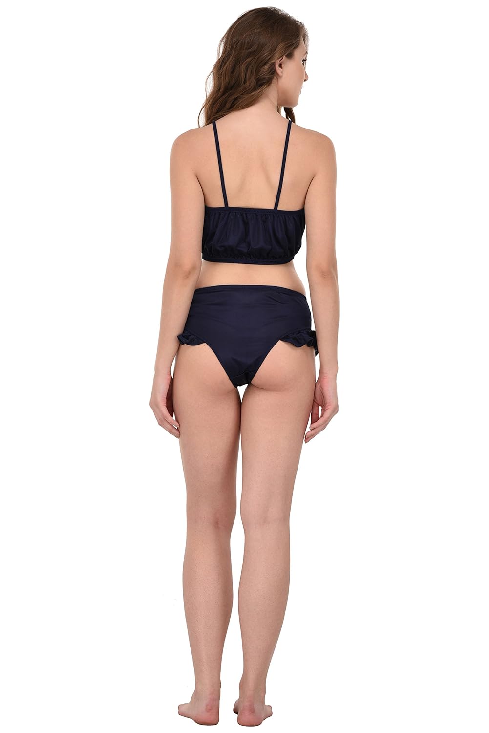 you forever women's solid navy nighty & bra panty