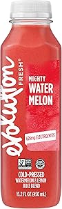 Evolution Fresh Mighty Watermelon, 100% Cold-Pressed Watermelon & Lemon Juice Blend, Natural Source of Hydration,15.2 Fl Oz