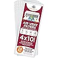 NORTHWEST ENTERPRISES Vent Filters, 24 Floor Vent Register Filters - 4"x10", 90 Day Filtration.