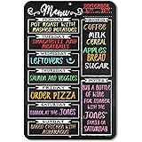 Honey Dew Gifts Chalkboard Style Menu Board 12 inch by 18 inch Tin Sign Durable and Easy Hanging on Wall