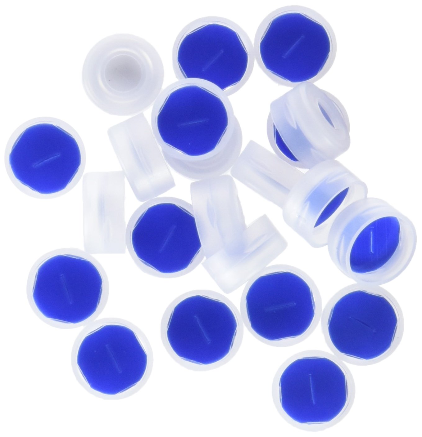 Neochrom 1075/Schnappringk Apple/White Silicone/Slotted, 11 mm (Pack of 100), Blue