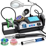 Preciva Soldering Station 927IV 130W Magnifier 5 Tips Dual LCD Display view 8