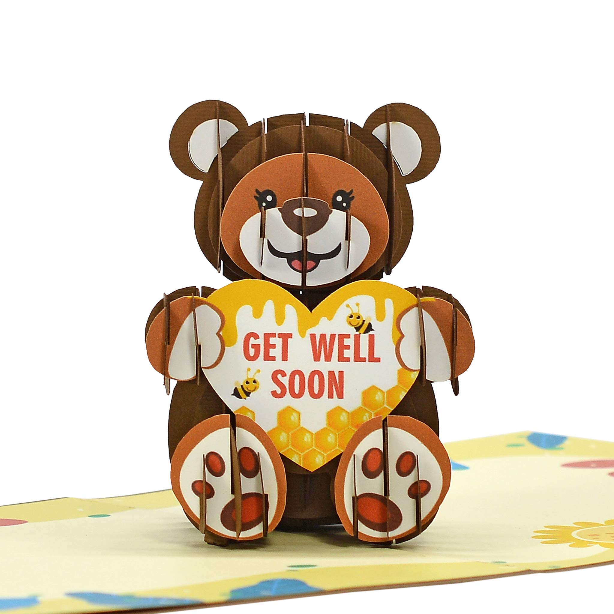 CUTPOPUP Teddy Bear Pop Up 3D Birthday Card, Get Well soon Card Pop Up, for Daughter, Son, Niece, Nephew, Kids - Great Pop Up on Family’s day, Birthdays, Christmas, New Year UK
