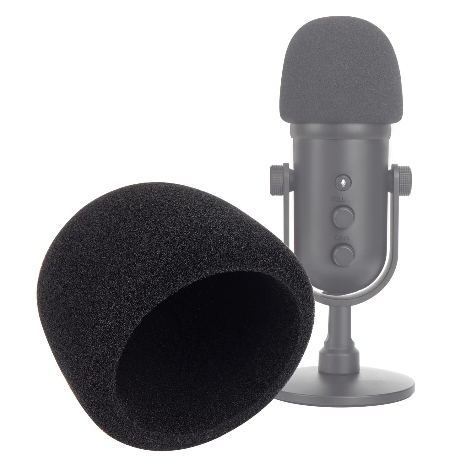 YOUSHARES Microphone Windscreen Foam Mic Covers Foam Pop Filter Compatible with Razer Seiren V2 Pro or Razer Seiren V2 X Mic, to Blocks Out Plosives