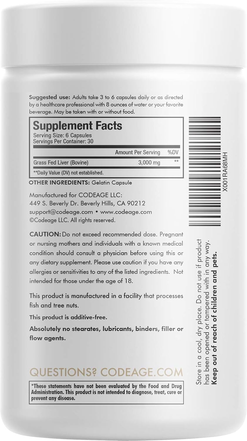 Codeage Grass Fed Beef Liver Supplement, Freeze Dried, Non-Defatted - Image 3