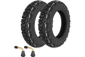 WEIYINGSI 3.50-10 Scooter Tire, 3.50-10 Off-Road Tubeless Tire for Front/Rear Replacement Scooters and Mopeds Tires with 10 Inches Rims - 2 PACK