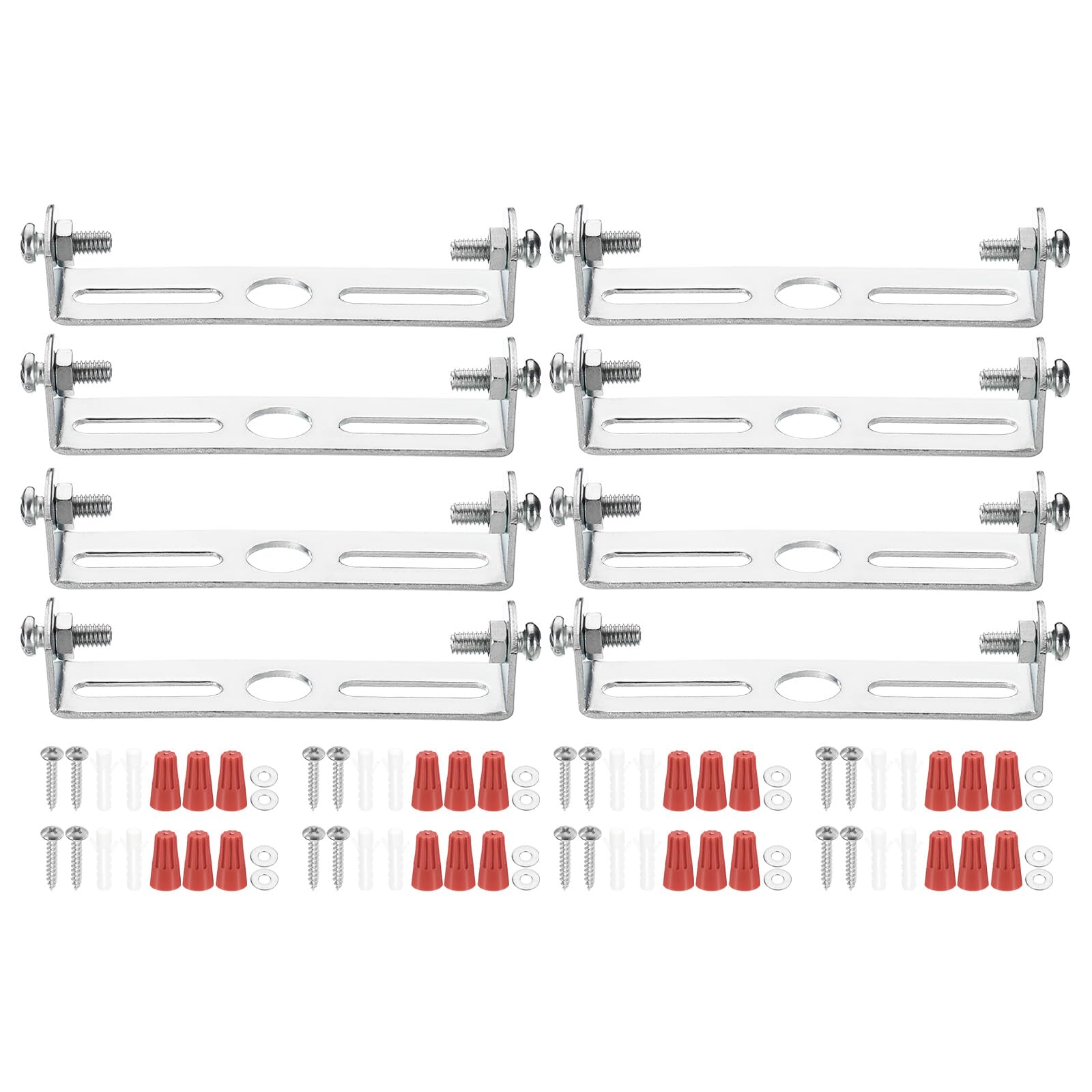 PATIKIL 75mm (2.95") Universal Light Fixture Mounting Bracket Kit, 8 Set Light Crossbar Ceiling Light Plate with Screw for Wall Light Ceiling Light Pendant Chandelier