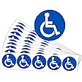 Disabled Wheelchair Symbol Labels | Handicap Signs Stickers 2 inch Round Convenient Decals for Handicapped Parking 60 pcs