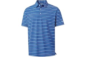 M MAELREG Boys Polo Shirt Short Sleeve Performance Moisture Wicking Dry fit Casual Striped Golf Shirts for Boys