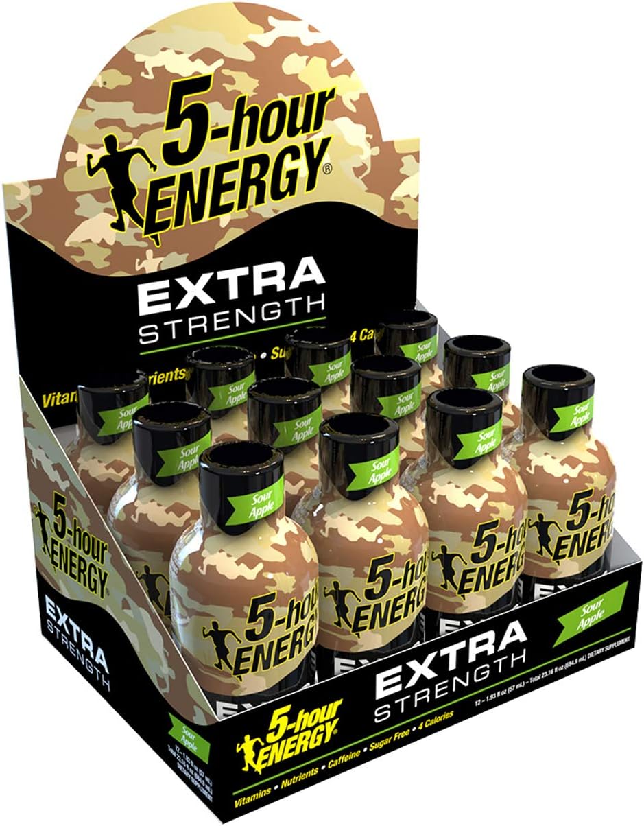 5-hour ENERGY ® Shot, Extra Strength, Sour Apple, 1.93 oz, 2 - 12 Packs: Health & Personal Care