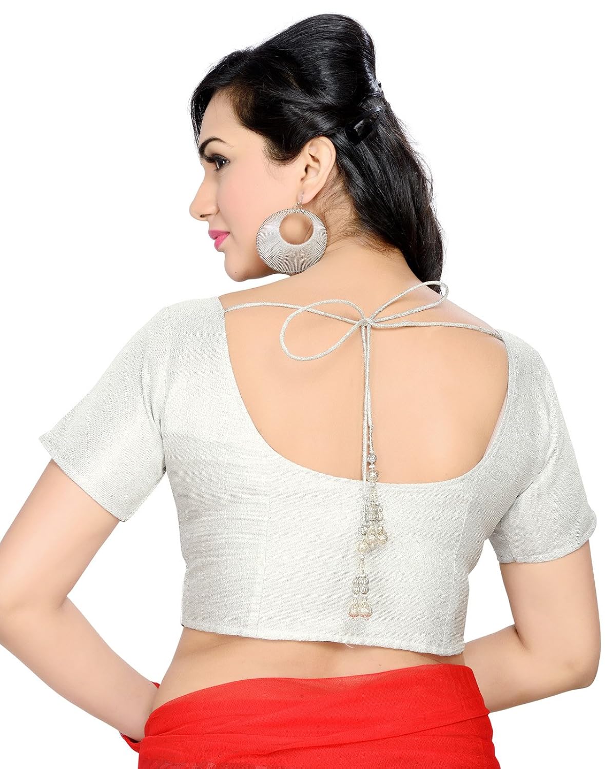 studio shringaar silver lama blouse