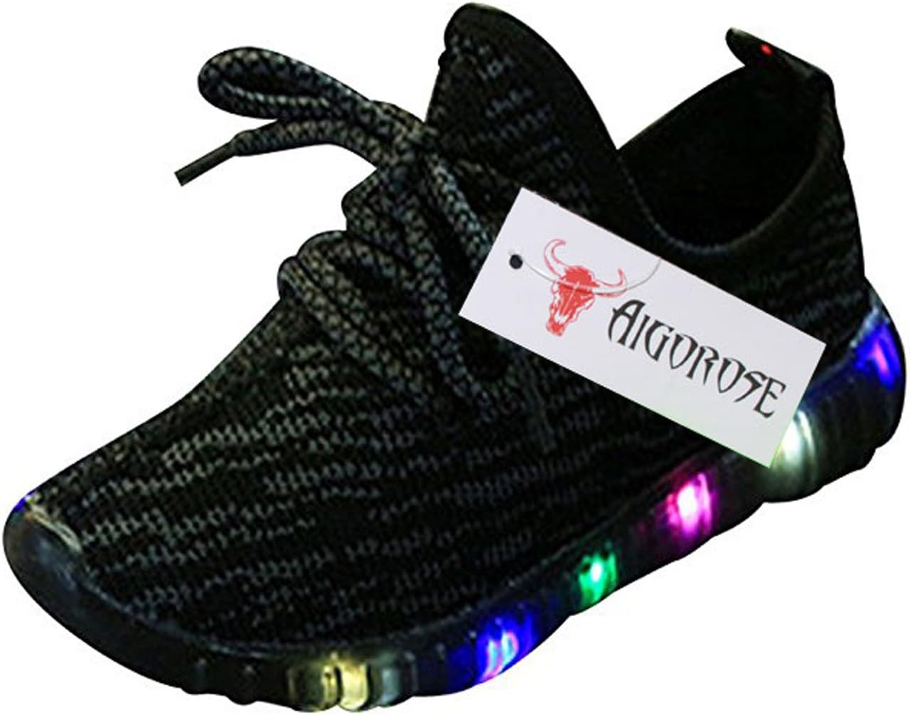 Dopeme 2017 Children Boys Girls Fashion LED Light up Luminous Sneakers Kids Running Shoes(21-30)