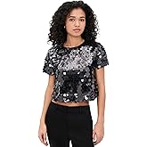 endless rose Women's Fisheye Sequins Top