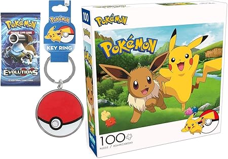 Amazon Favorites パズルファン トリオポケモンミニコレクションカード 伝説のブースターパック ファンのお気に入り 300ピース ジグソーパズル 2アイテム ジグソーパズル おもちゃ