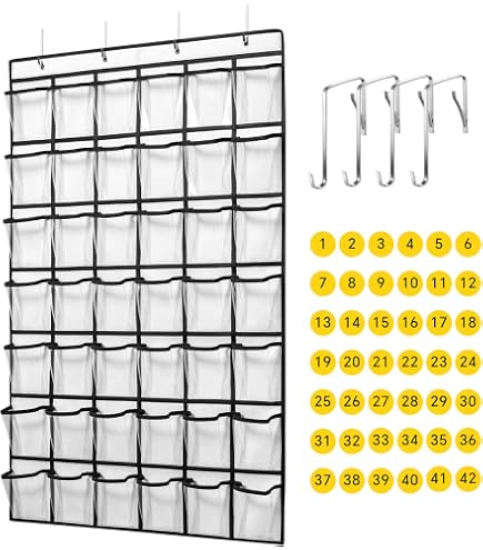 PATIKIL Tableau De Poche 36 Emplacements Organisateur Mural Pour Téléphones - Blanc 98x65 Cm