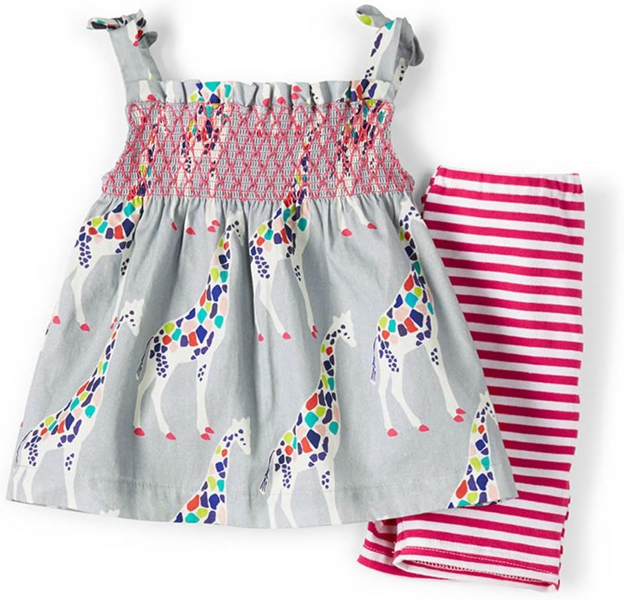 Meeyou Little Girls' Lovely Tank top & Essential Shorts Set