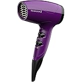 Remington Ionic Compact Hair Dryer, Travel Size, 1875 Watts, 3 Heat and 2 Speed Settings
