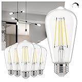 Linkind Edison Light Bulbs Dimmable, 60W Equivalent