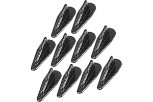 REPAIROCK 10pcs Universal Car ABS Roof Shark Fin Style Spoiler Wing Shark Fin Style Diffuser Replacement Black Carbon Fiber P
