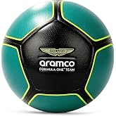 MESUCA Aston Martin Official Licensed Size 5 Soccer Ball &ndash; Waterproof PU Leather Training Ball, Official Weight Gift for Car Lovers &amp; Athletes