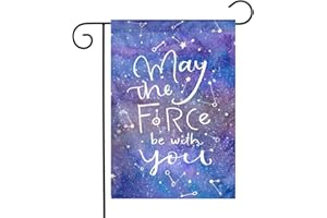 LESONJOY Private Bath Customiz May The Force Be with You Colorful Garden Yard Flag Welcome House Flag Banners for Patio Lawn Outdoor Home Decor