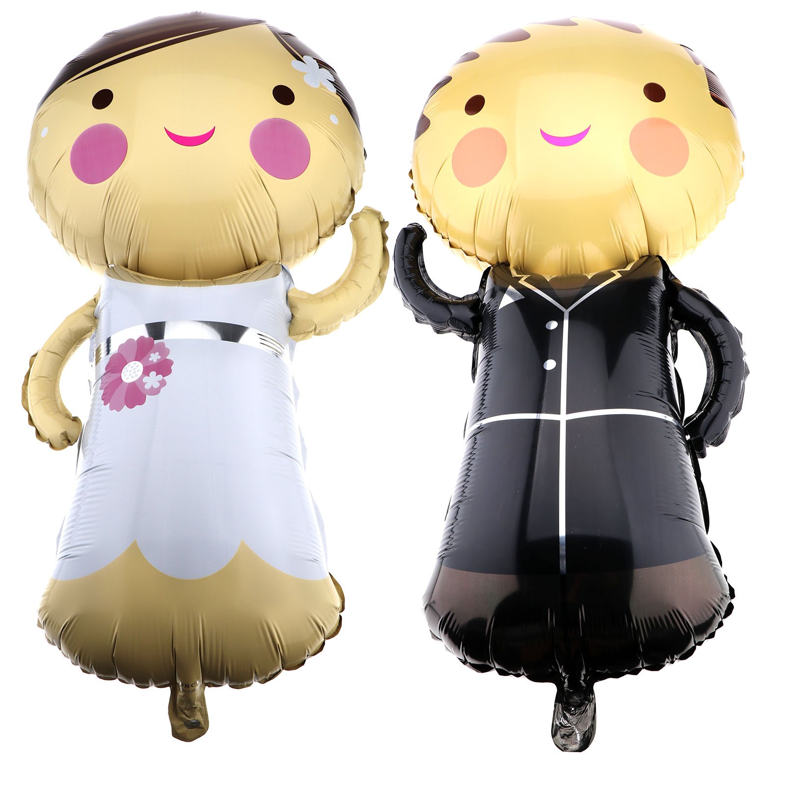 ENET YINETTECH Wedding Party Decoration Giant Bride & Groom Foil Balloon Table Decor Favor Gift