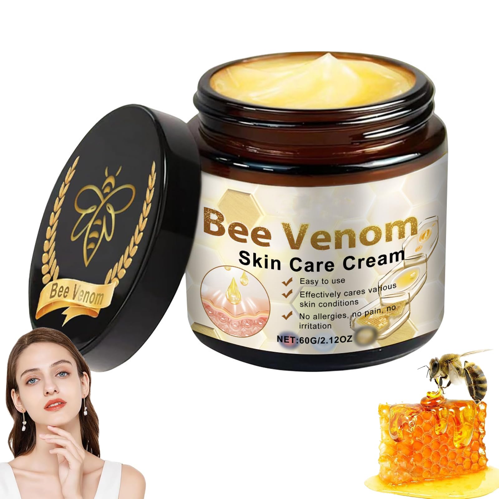 Powerful All-Body Skin Cream, Bee Venom Skin Cream,Bee Venom Cream,for All Skin Types