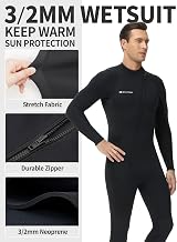 Owntop Mens Wetsuit 3mm Front Zip Full Suit Neoprene Stretch 2mm Necks XL view 4