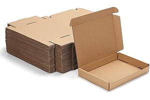 MEBRUDY 7x5x1 Inches Shipping Boxes Pack of 50, Small Corrugated Cardboard Box for Mailing Mailer Packing, Brown
