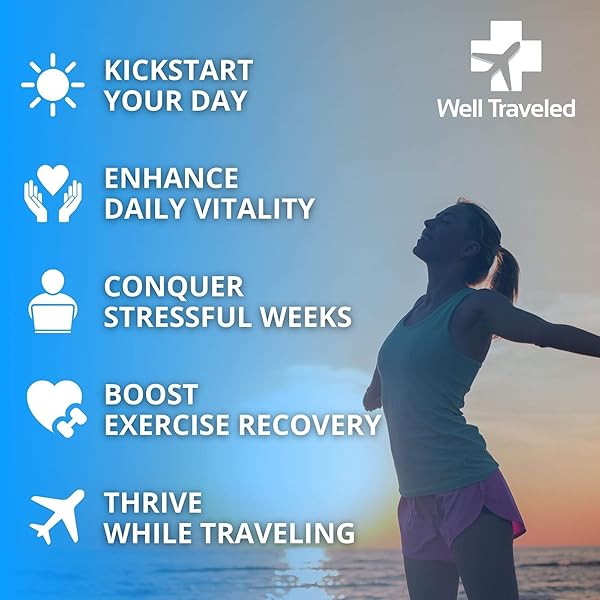 WELL TRAVELED IMMUNE ACTIVATOR, NATURAL DRINK MIX FOR IMMUNE SUPPORT & GUT HEALTH, PREBIOTICS, POSTBIOTICS, VITAMIN C, VITAMIN D, ZINC, NO ADDED SUGAR, SCIENCE BACKED, LEMON FLAVOR, 10 COUNT