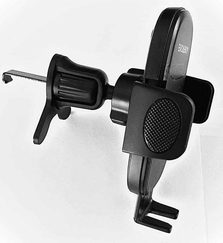 ® Soporte de Télefono Móvil para Coche [Gancho Metálico Resistente] Liberación con un Solo botón. Rotación 360°. Elegante y Robusto, fijación Rejillas de Salida ventilación. — foto 6 de 8