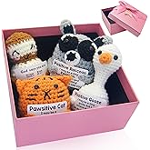 Coruja Funny Mini Positive Crochet Animals,Graduation Gifts for Her Him 2026, Mental Health Emotional Cheer Up Support Positive Cats Turtles Raccoons Geese, Positive Gifts for Mom Graduation