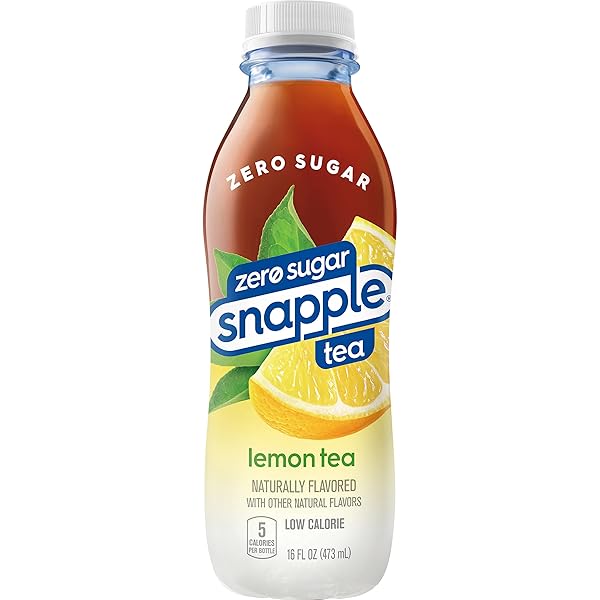 SNAPPLE ZERO SUGAR LEMON ICED TEA, 16 FL OZ, PACK OF 12