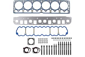 Head Gasket with Bolts Set for Jeep Cherokee 1999-2001 4.0L 242CID L6 OHV/Fit for Jeep Grand Cherokee TJ Wrangler 1999-2003 4