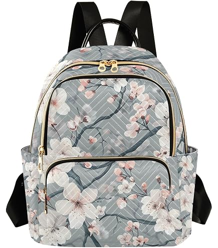 ALAZA Japanese Style Pink Cherry Blossoms Mini Backpack Purse for Women Travel Bag Lightweight Shoulder Bag Fashion Daypack : Clothing, Shoes & Jewelry