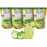 Klass Aguas Frescas Cucumber Limeade | Drink Mix Family Pack | 56-72 Drinks | Natural flavors with vitamin C, refreshing cucumber limeade agua fresca taste, makes 28 to 36 quarts (56 to 72 drinks)
